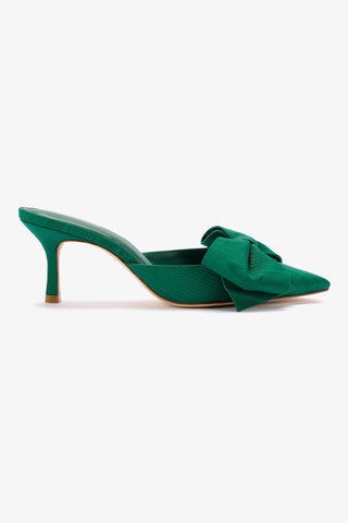 Mule Elle Mini Seda Verde