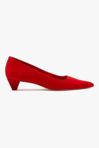 Scarpin Ruth Camurça Vermelho
