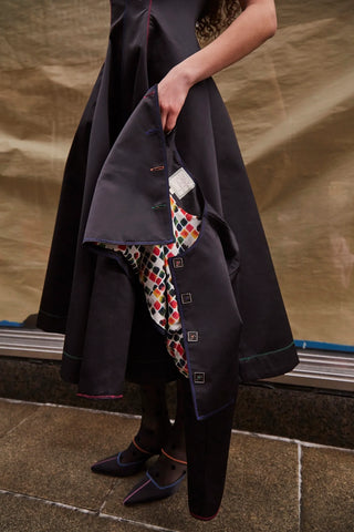 Jaqueta Cropped Gloria Cetim Preto Womens - Shoes - Clothings Larroudé x Jonathan Cohen