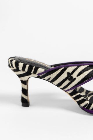 Sandália Gaia Couro Zebra Sandal Larroudé