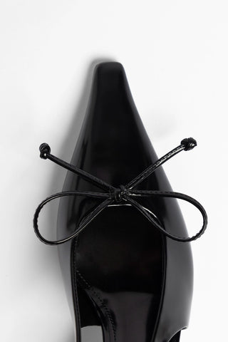 Slingback Bardot Couro Preto Pump Larroudé