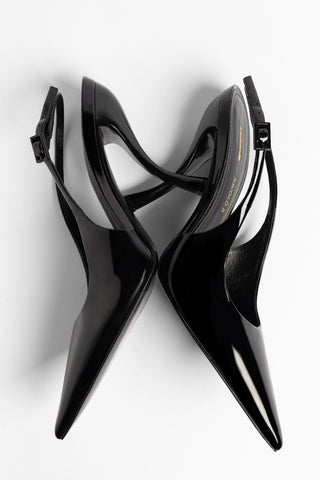 Larroudé by Nicolò B.: Slingback Grace Couro Verniz Preto Larroudé x Nicolò Beretta