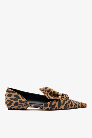Larroudé by Bruno Frisoni: Sapatilha Gigi Camurça Leopardo Flat Larroudé x Bruno Frisoni