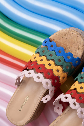 Mule Charli Couro Multicor