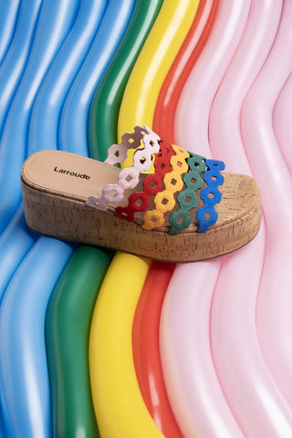 Mule Charli Couro Multicor