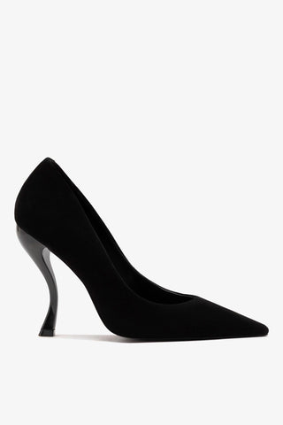 Larroudé by Nicolò B.: Scarpin Inna Camurça Preto Pump Larroudé x Nicolò Beretta