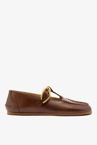Mocassim Hydra Couro Marrom Loafer Larroudé