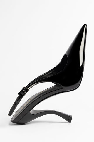 Larroudé by Nicolò B.: Slingback Grace Couro Verniz Preto Larroudé x Nicolò Beretta