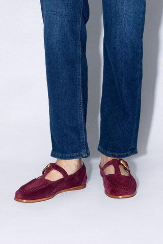 Mocassim Hydra Camurça Bordô Loafer Larroudé