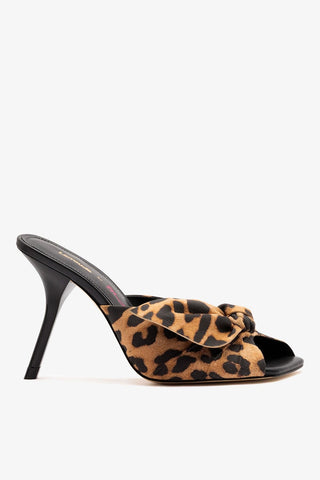 Larroudé by Bruno Frisoni: Mule Gigi Camurça Leopardo Mule Larroudé x Bruno Frisoni