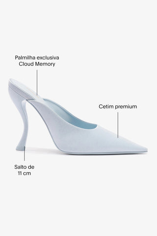 Larroudé By Nicolò B.: Mule Inna Cetim Azul