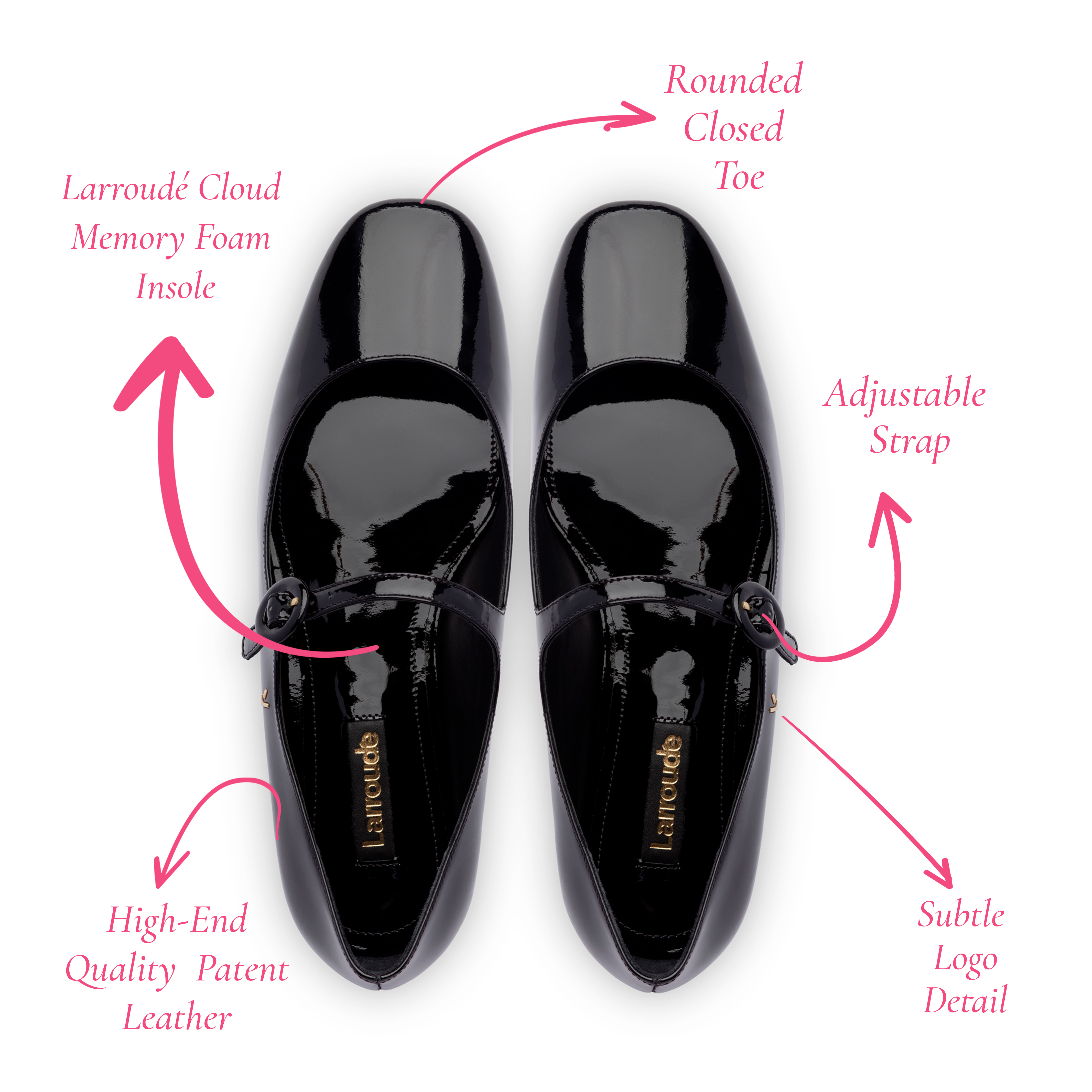 Blair Ballet Flat In Black Patent Leather