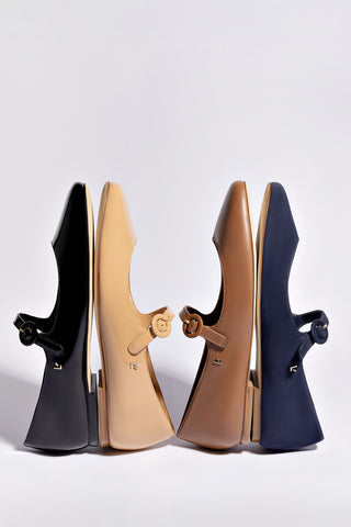 Blair Ballet Flat In Tan Leather
