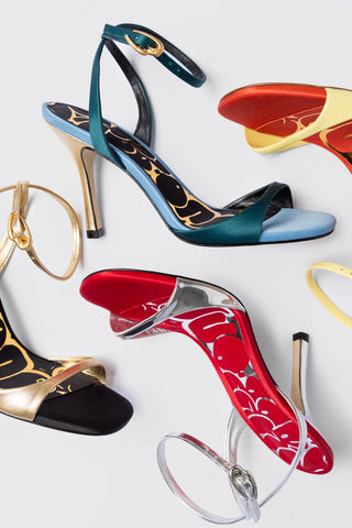 Sandália Freya Couro Dourado Sandal Larroudé