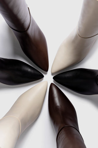 Bota Kate Mid Couro Marrom