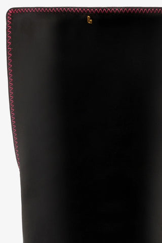 Larroudé x Jonathan Cohen: Bota Zig Zag Hi Couro Preto Womens - Shoes - Boots Larroudé x Jonathan Cohen