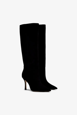 Bota Kate Camurça Preto Womens - Shoes - Boots Larroudé