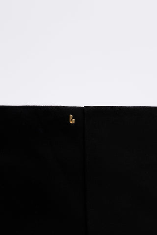 Bota Cano Largo Kate Camurça Preto Boot Larroudé