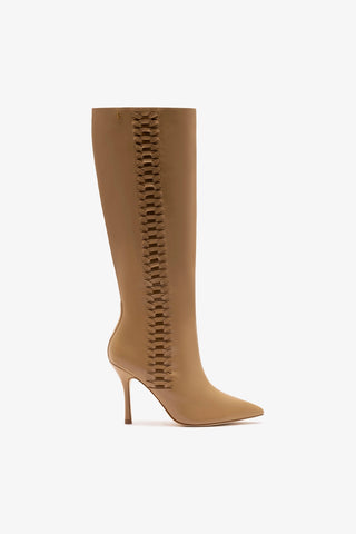 Bota Kate Couro Caramelo e Couro Marrom Womens - Shoes - Boots Larroudé