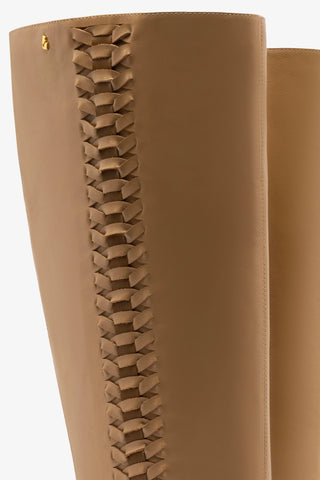 Bota Kate Couro Caramelo e Couro Marrom Womens - Shoes - Boots Larroudé