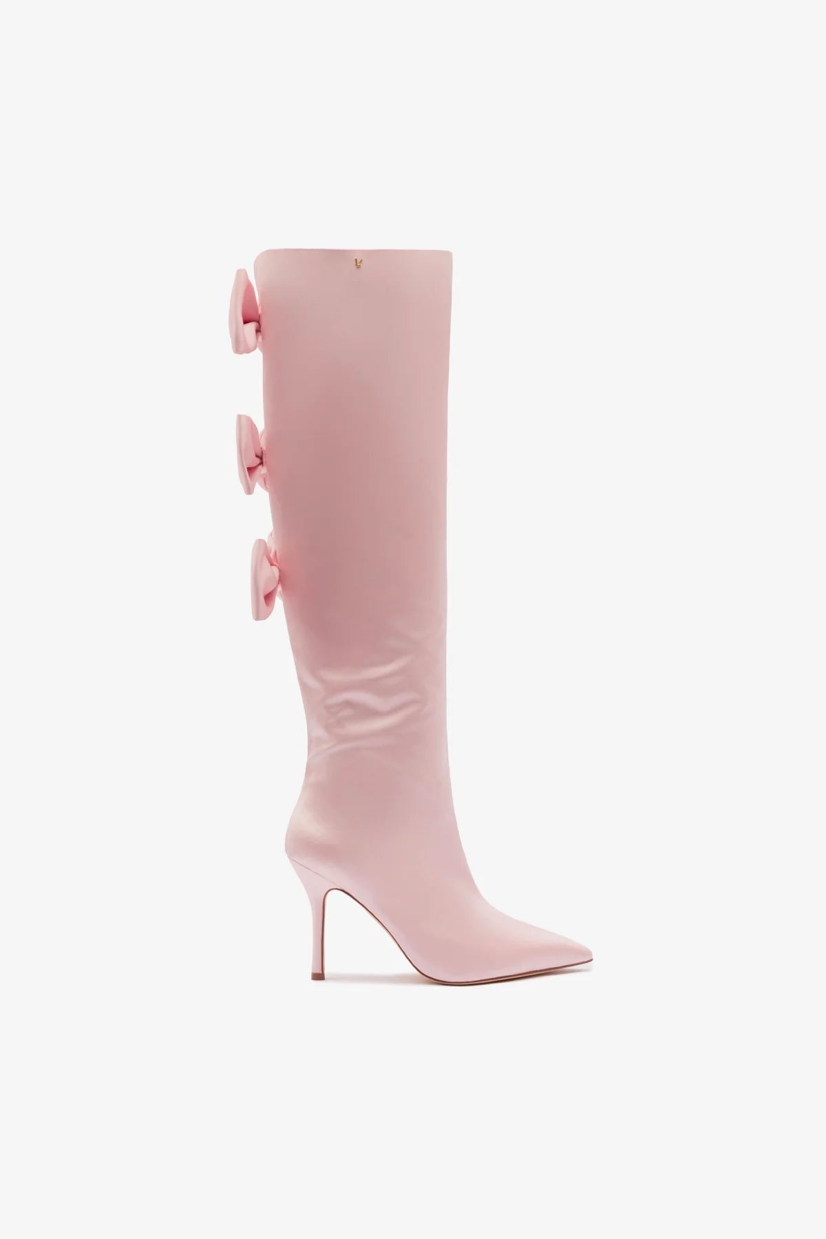 Larroudé for LoveShackFancy Boot In Light Rose Satin