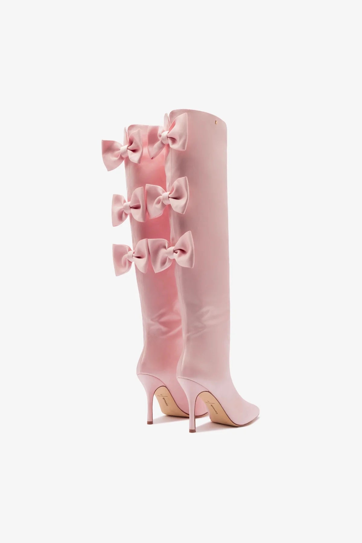 Larroudé for LoveShackFancy Boot In Light Rose Satin