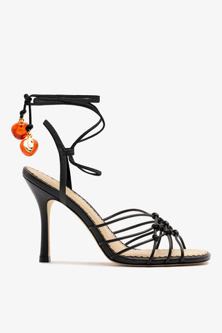 Sandalia Carmen Couro Preto Sandal Larroudé