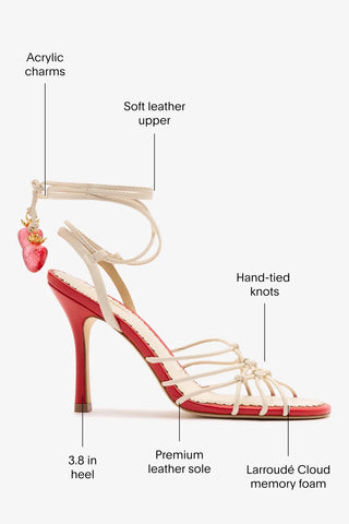 Sandalia Carmen Couro Off White Sandal Larroudé