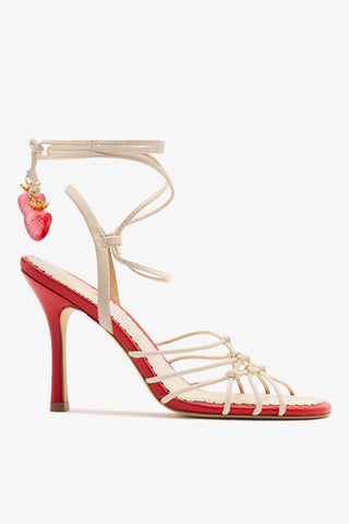 Sandalia Carmen Couro Off White Sandal Larroudé