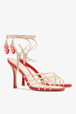 Sandalia Carmen Couro Off White Sandal Larroudé