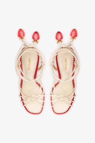 Sandalia Carmen Couro Off White Sandal Larroudé