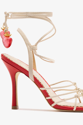 Sandalia Carmen Couro Off White Sandal Larroudé