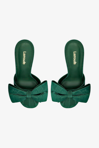Elle Mule In Emerald Fabric
