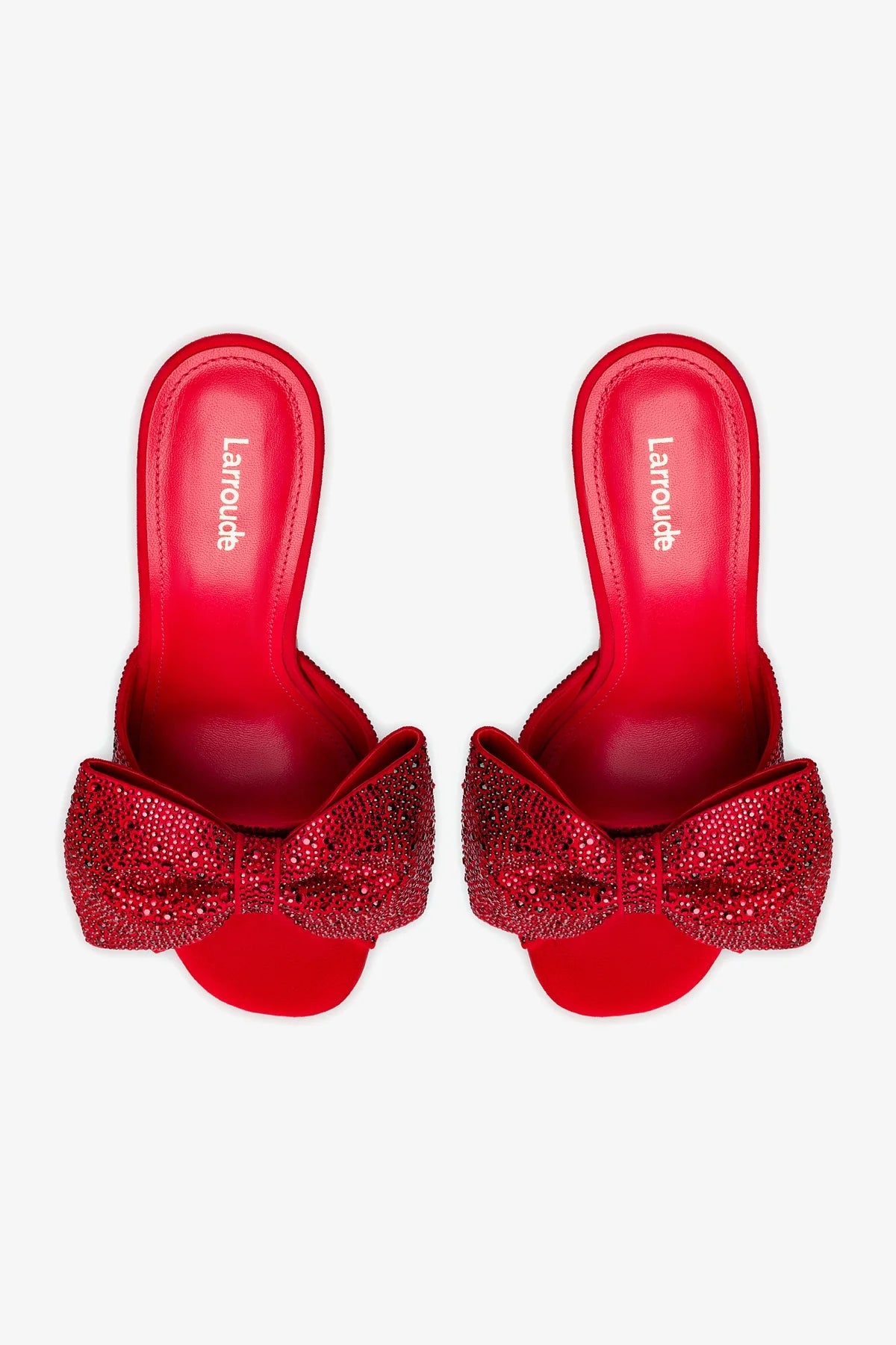 Elle Mule Crystal In Scarlet Suede