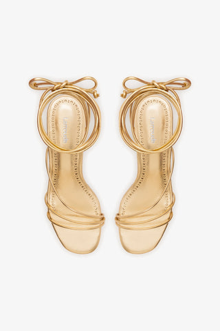 Sara Sandal In Gold Metallic Leather