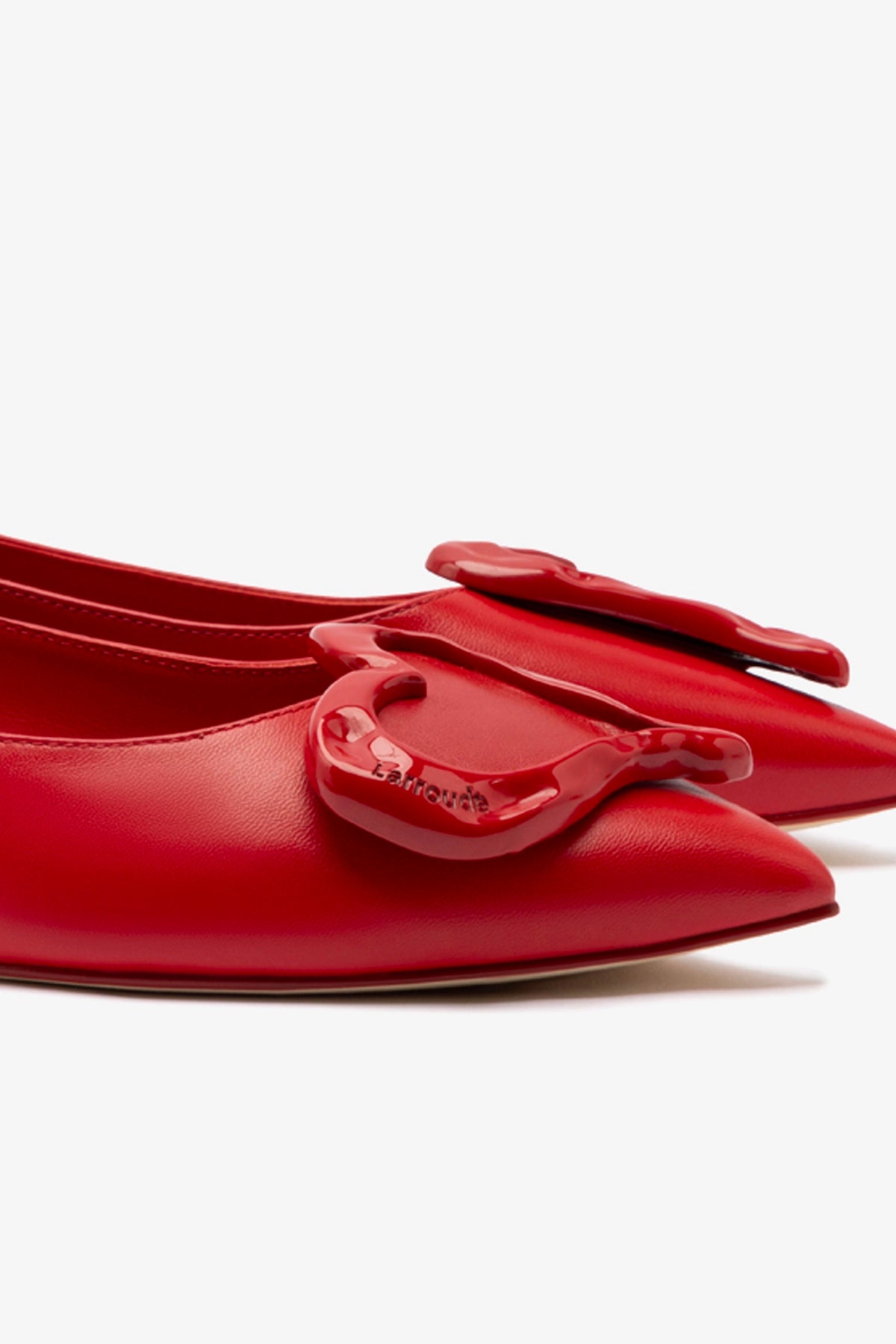 Lee Amore Flat In Scarlet Leather