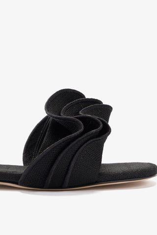 Flat Ivy Ráfia Preto