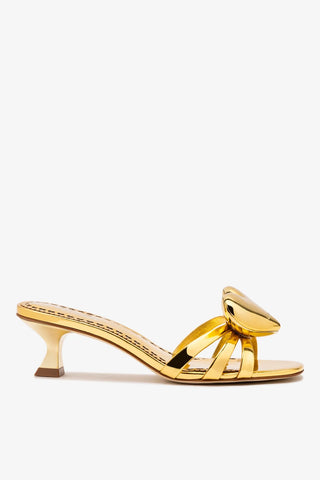 Mule Amore Espelhado Dourado Womens - Shoes - Mules Larroudé