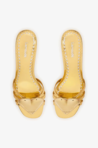 Mule Amore Espelhado Dourado Sandal Larroudé