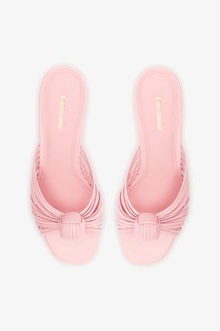 Mule Valerie Couro Rosa Mule Larroudé