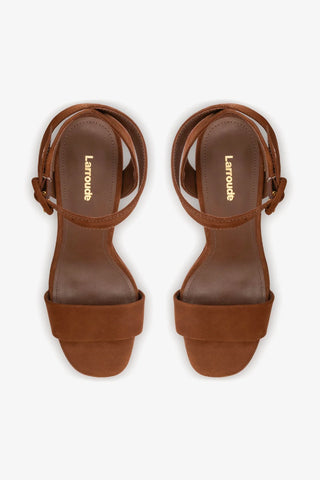 Sandália Plataforma Dolly Camurça Marrom