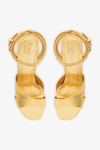 Sandália Plataforma Dolly X Espelhado Dourado