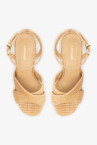 Sandália Plataforma Dolly X Ráfia Natural