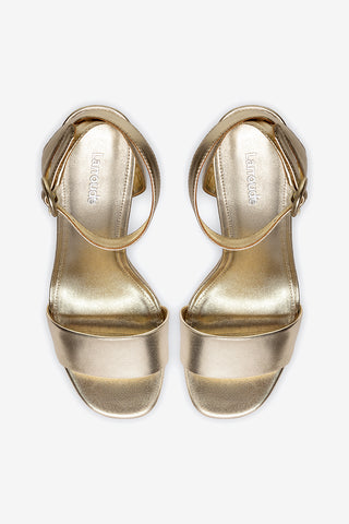 Sandália Dolly Couro Dourado