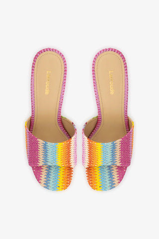 Mule Dolly Ráfia Multicor Mule Larroudé