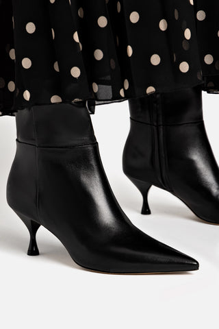 Bota Kate Mid Couro Preto