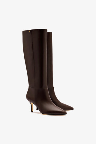 Bota Kate Mid Couro Marrom Womens - Shoes - Boots Larroudé