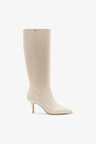 Bota Kate Mid Couro Off White