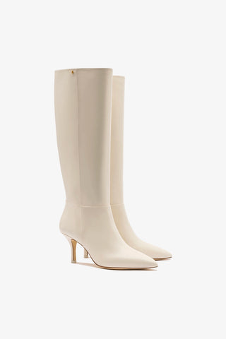 Bota Kate Mid Couro Off White