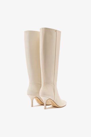 Bota Kate Mid Couro Off White